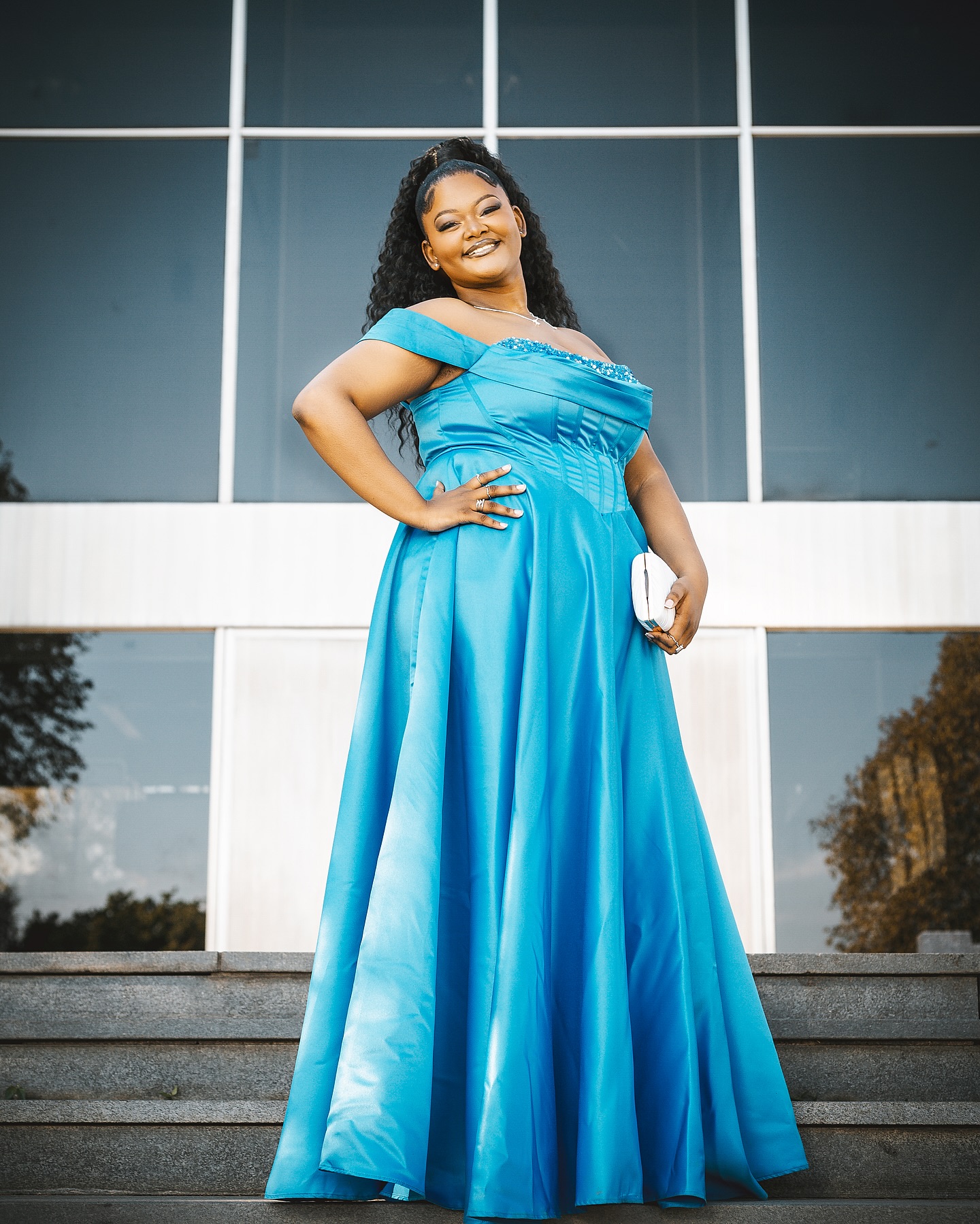 Photo by Just P Media Photography on October 13, 2024. May be an image of 1 person, gown, dress and outdoors.